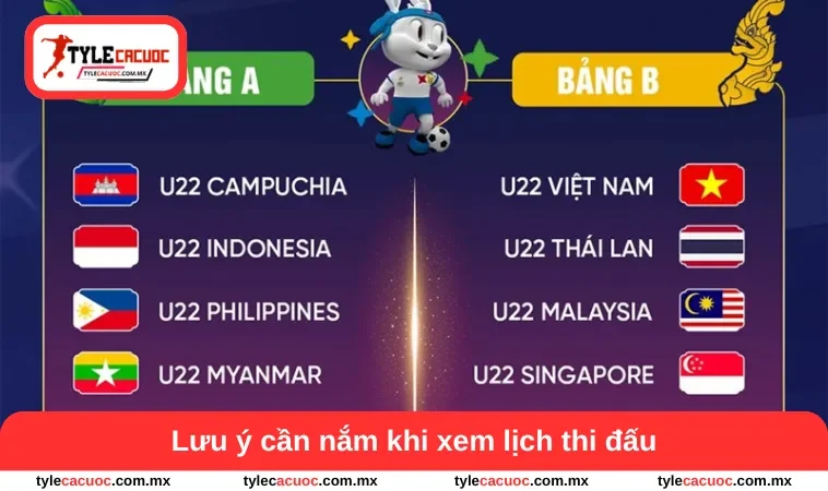 Lịch thi đấu 3 Lưu ý cần nắm khi xem lịch thi đấu tại tylecacuoc.com.mx